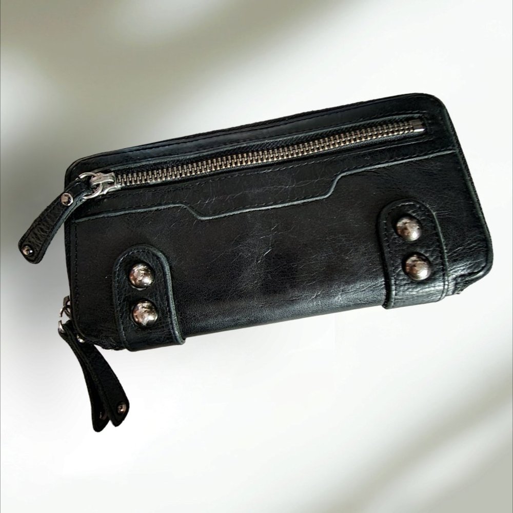 GENUINE LEATHER Black Unisex Wallet